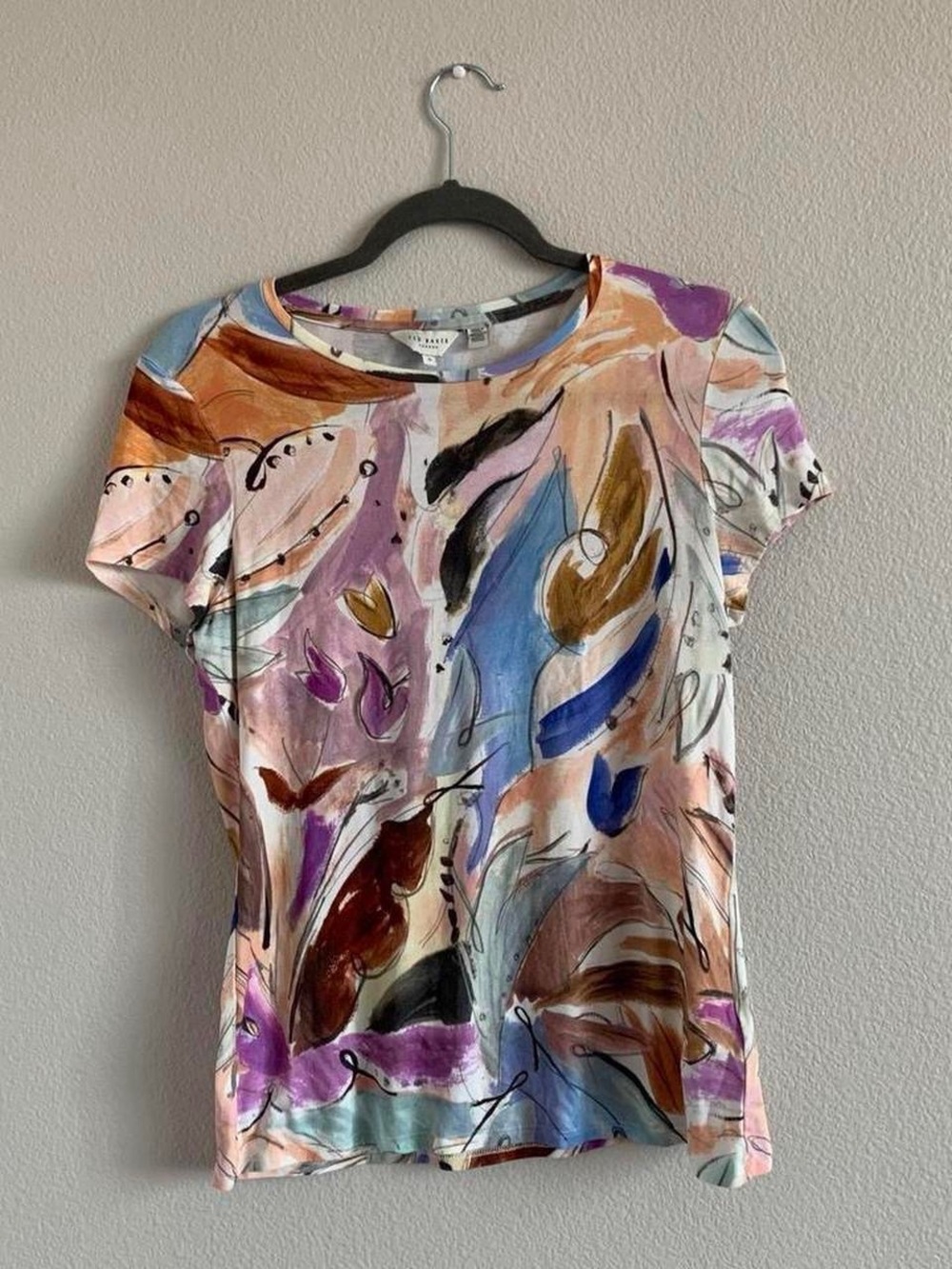 Ted Baker Multicolor Abstract Short Sleeve Tee